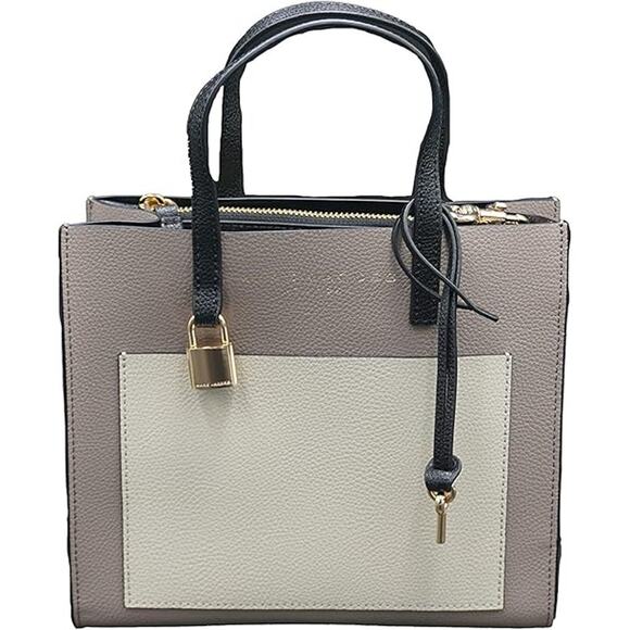 NWT Marc Jacobs Women's Loam Soil Multi/Gold Hardware Grind Colorblock Mini Tote - Picture 1 of 4
